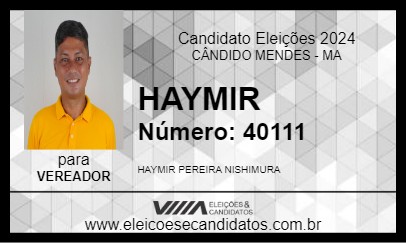 Candidato HAYMIR 2024 - CÂNDIDO MENDES - Eleições