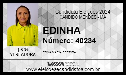 Candidato EDINHA 2024 - CÂNDIDO MENDES - Eleições