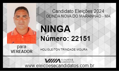 Candidato NINGA 2024 - OLINDA NOVA DO MARANHÃO - Eleições