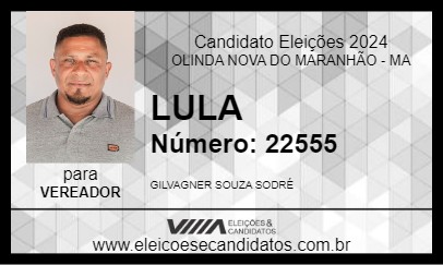 Candidato LULA 2024 - OLINDA NOVA DO MARANHÃO - Eleições