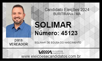 Candidato SOLIMAR 2024 - BURITIRANA - Eleições