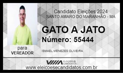 Candidato GATO A JATO 2024 - SANTO AMARO DO MARANHÃO - Eleições