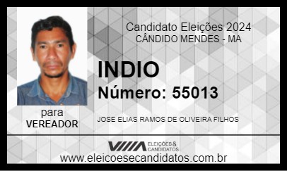 Candidato INDIO 2024 - CÂNDIDO MENDES - Eleições