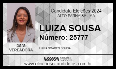 Candidato LUIZA SOUSA 2024 - ALTO PARNAÍBA - Eleições