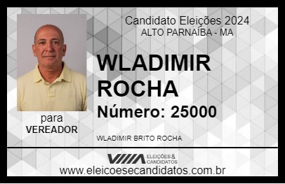 Candidato WLADIMIR ROCHA 2024 - ALTO PARNAÍBA - Eleições