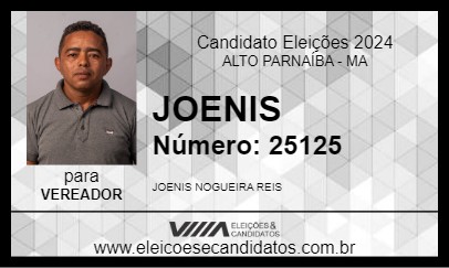 Candidato JOENIS 2024 - ALTO PARNAÍBA - Eleições