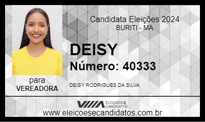 Candidato DEISY 2024 - BURITI - Eleições