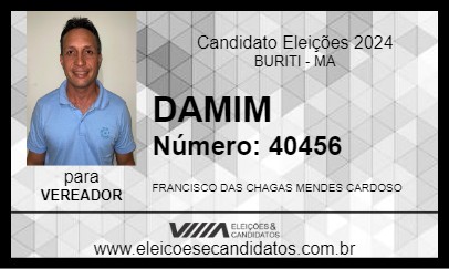 Candidato DAMIM 2024 - BURITI - Eleições