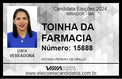 Candidato TOINHA DA FARMACIA 2024 - MIRADOR - Eleições