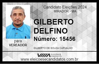 Candidato GILBERTO DELFINO 2024 - MIRADOR - Eleições