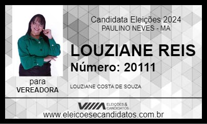 Candidato LOUZIANE REIS 2024 - PAULINO NEVES - Eleições