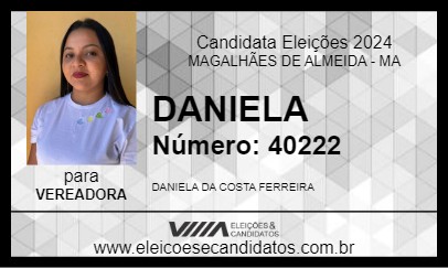 Candidato DANIELA 2024 - MAGALHÃES DE ALMEIDA - Eleições