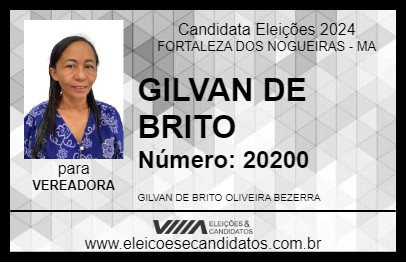 Candidato GILVAN DE BRITO 2024 - FORTALEZA DOS NOGUEIRAS - Eleições