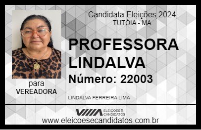 Candidato PROFESSORA LINDALVA 2024 - TUTÓIA - Eleições