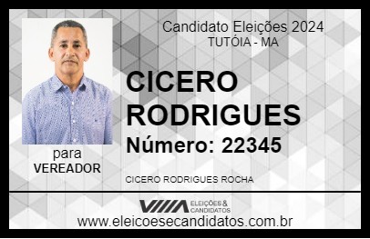 Candidato CICERO RODRIGUES 2024 - TUTÓIA - Eleições