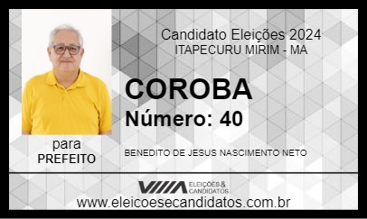 Candidato COROBA 2024 - ITAPECURU MIRIM - Eleições