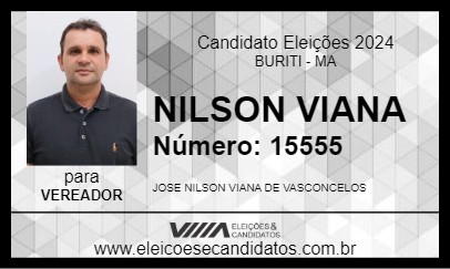 Candidato NILSON VIANA 2024 - BURITI - Eleições