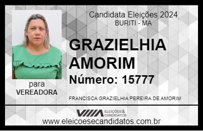 Candidato GRAZIELHIA AMORIM 2024 - BURITI - Eleições