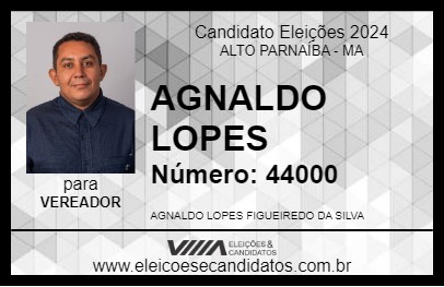 Candidato AGNALDO LOPES 2024 - ALTO PARNAÍBA - Eleições