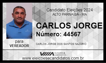 Candidato CARLOS JORGE 2024 - ALTO PARNAÍBA - Eleições