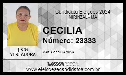 Candidato CECILIA 2024 - MIRINZAL - Eleições