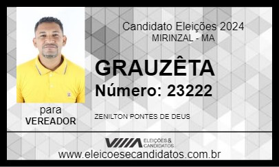 Candidato GRAUZÊTA 2024 - MIRINZAL - Eleições