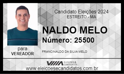 Candidato NALDO MELO 2024 - ESTREITO - Eleições