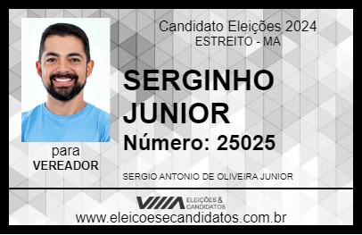 Candidato SERGINHO JUNIOR 2024 - ESTREITO - Eleições