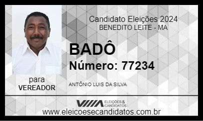 Candidato BADÔ 2024 - BENEDITO LEITE - Eleições