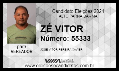 Candidato ZÉ VITOR 2024 - ALTO PARNAÍBA - Eleições