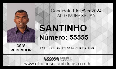 Candidato SANTINHO 2024 - ALTO PARNAÍBA - Eleições