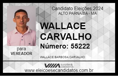 Candidato WALLACE CARVALHO 2024 - ALTO PARNAÍBA - Eleições