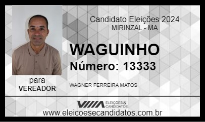 Candidato WAGUINHO 2024 - MIRINZAL - Eleições