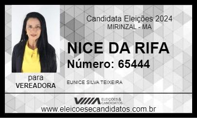 Candidato NICE DA RIFA 2024 - MIRINZAL - Eleições