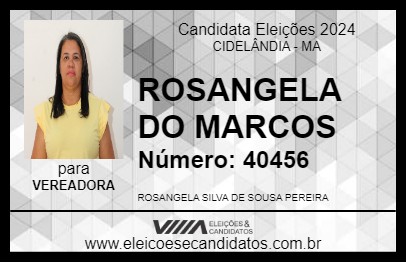 Candidato ROSANGELA DO MARCOS 2024 - CIDELÂNDIA - Eleições