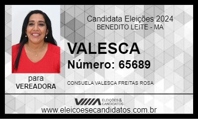 Candidato VALESCA 2024 - BENEDITO LEITE - Eleições