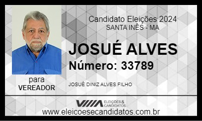 Candidato JOSUÉ ALVES 2024 - SANTA INÊS - Eleições