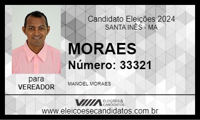 Candidato MORAES 2024 - SANTA INÊS - Eleições