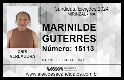 Candidato MARINILDE GUTERRES 2024 - MIRINZAL - Eleições