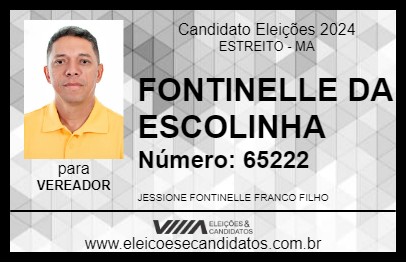 Candidato FONTINELLE DA ESCOLINHA 2024 - ESTREITO - Eleições