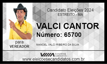 Candidato VALCI CANTOR 2024 - ESTREITO - Eleições