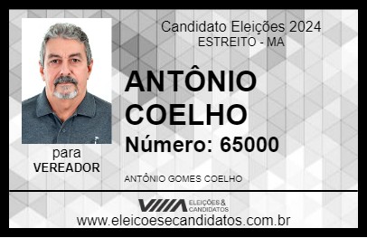 Candidato ANTÔNIO COELHO 2024 - ESTREITO - Eleições