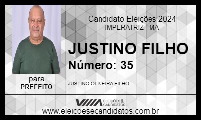 Candidato JUSTINO FILHO 2024 - IMPERATRIZ - Eleições