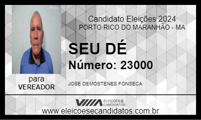 Candidato SEU DÉ 2024 - PORTO RICO DO MARANHÃO - Eleições