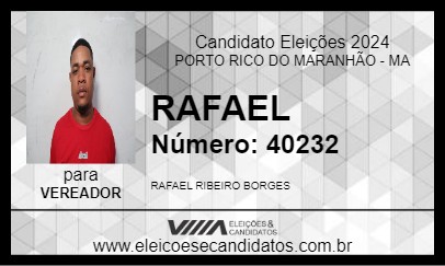 Candidato RAFAEL 2024 - PORTO RICO DO MARANHÃO - Eleições