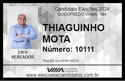 Candidato THIAGO MOTA 2024 - GODOFREDO VIANA - Eleições