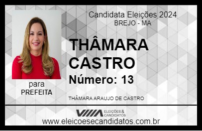 Candidato THÂMARA CASTRO 2024 - BREJO - Eleições