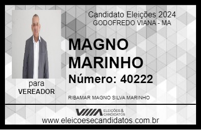 Candidato MAGNO MARINHO 2024 - GODOFREDO VIANA - Eleições