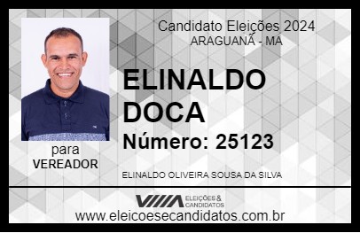 Candidato ELINALDO DOCA 2024 - ARAGUANÃ - Eleições