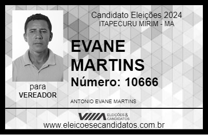 Candidato EVANE MARTINS 2024 - ITAPECURU MIRIM - Eleições